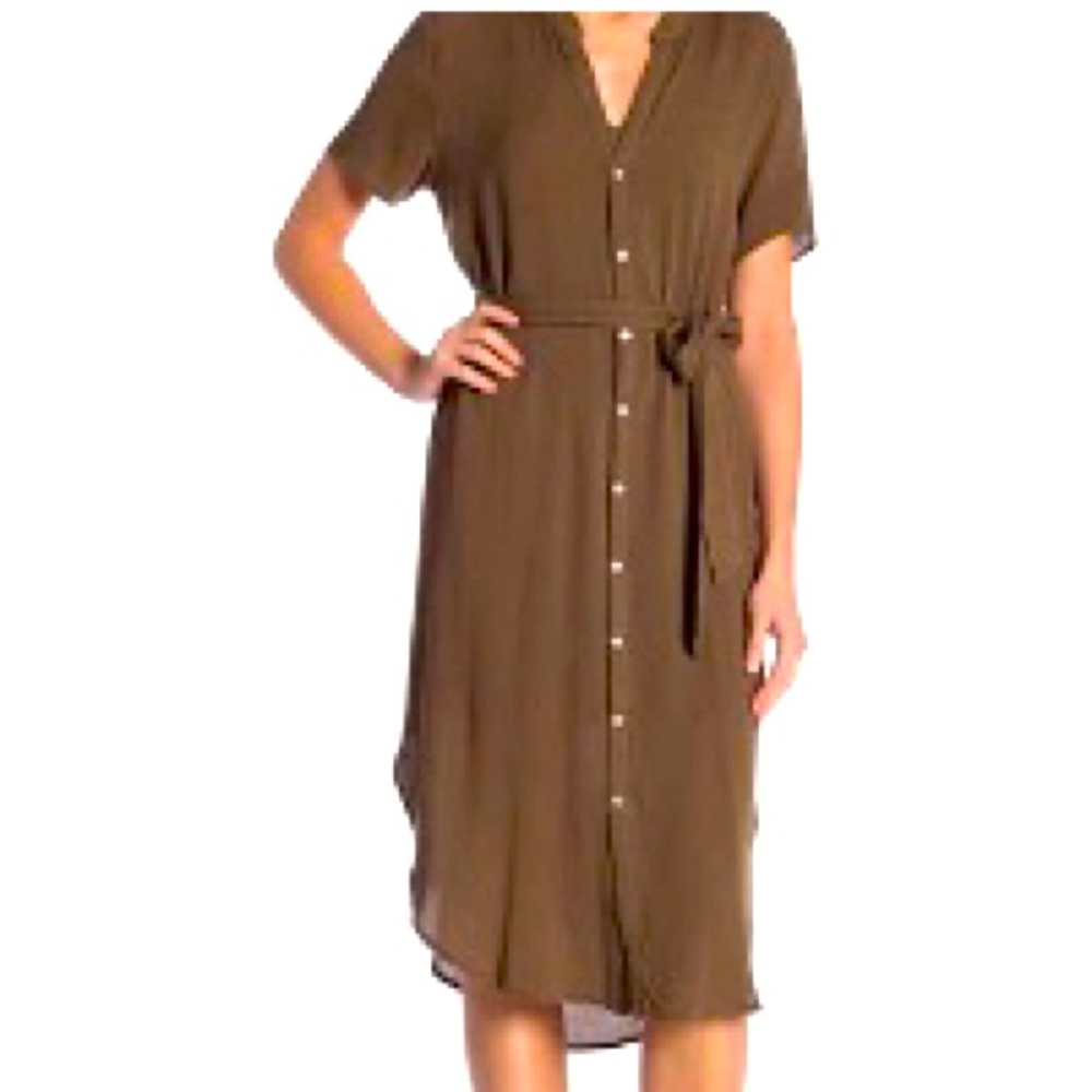 Shirt Dress ✨ GREEN- midi length